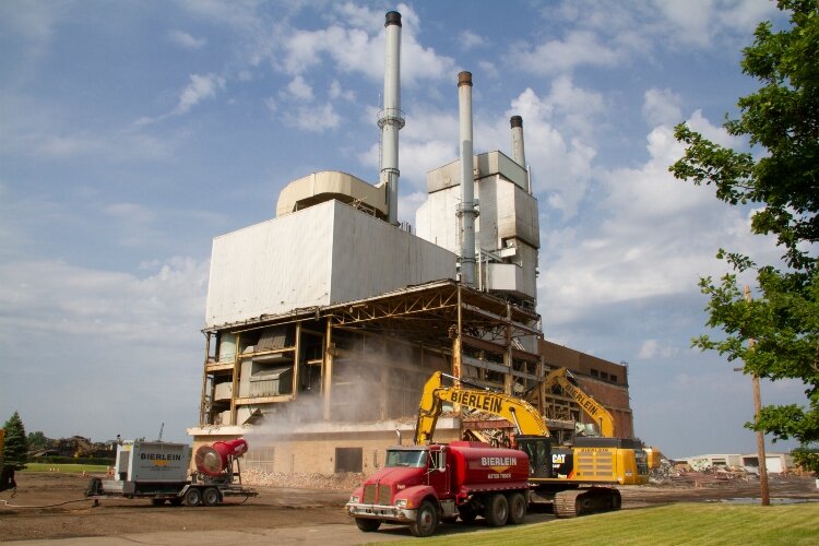 Demolition of Holland BPW’s retired James De Young power plant is underway.