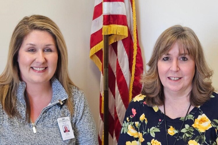 Jen Garcia, Allegan County Veterans Services director, and Jacquelyn King, ACVS officer