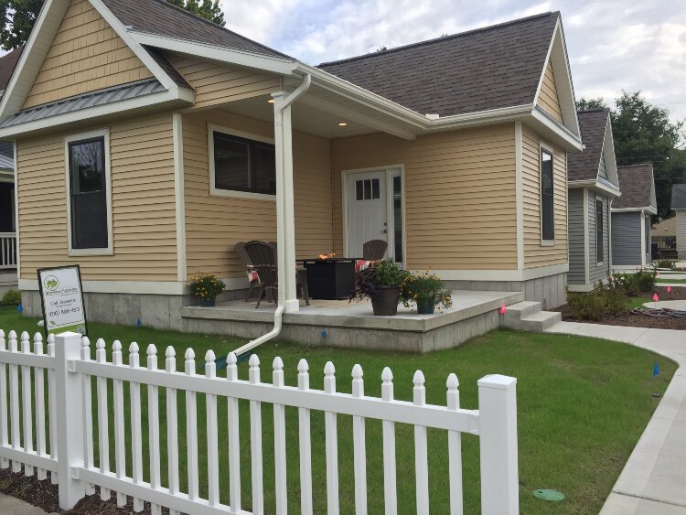 Jubilee Ministries created a small home pocket neighborhood at the corner of 16th Street and Central Avenue.