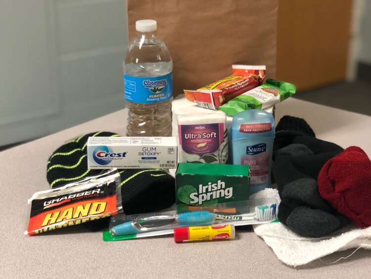Residents of the Ottawa County Juvenile Dentention Center collected more than 1,500 individual items and from them created 125 care package bags for those experiencing homelessness.
