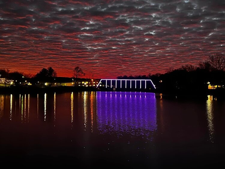 Krista Hiscock won second place for her photo, "Stunning Sunrise Downtown Allegan.” 