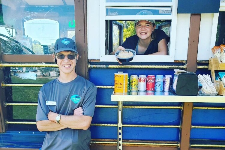 Lake Effect Kitchen turned a former city trolley into a food kitchen. (City of Grand Haven)