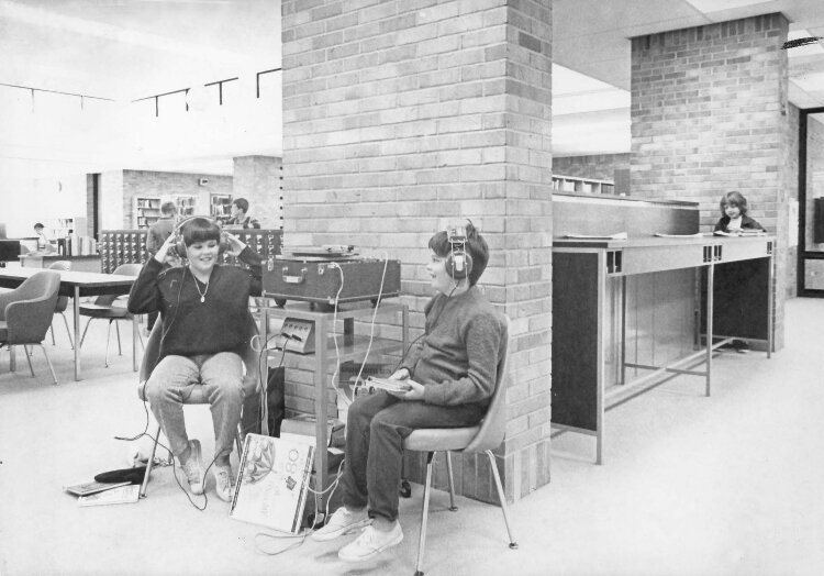 The new Spark exhibit features segment about the history of Loutit Library.