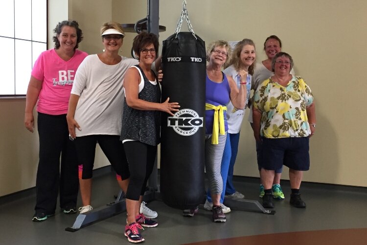 Livestrong alumni gather at the Muskegon YMCA. 