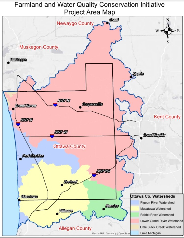 Farmland and Water Quality Conservation Initiative Project Area Map