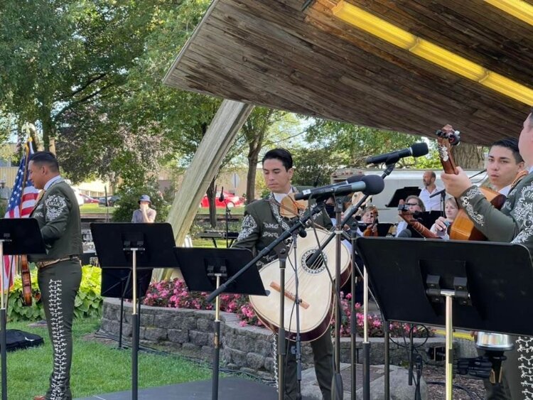Mariachi Garibaldi de Jaime Cuéllar performed with HSO in 2021 in Kollen park. (HSO)