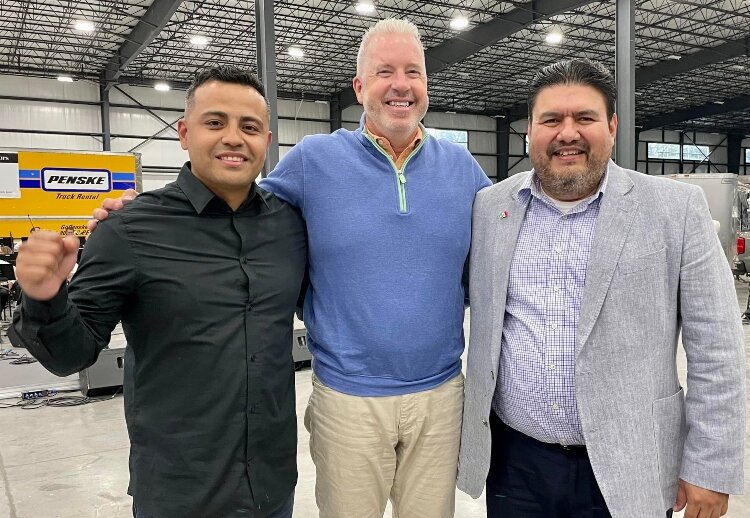 LAUP Executive Director Johnny Rodriguez, Holland Mayor Nathan Bocks and Roberto Nicolas, Consul General of Mexico in Detroit at the concert. (Mayor Bocks)