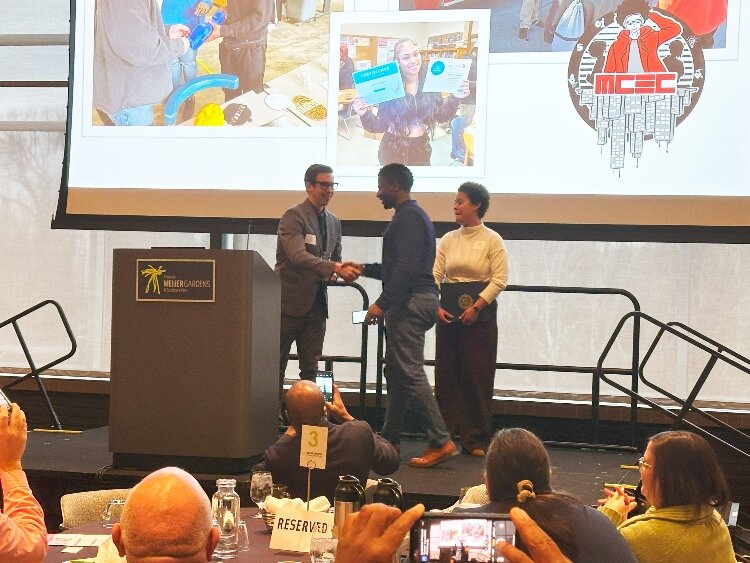 Chauncy R. Williams receives the 2023 Partner of the Year award for MCEC. 