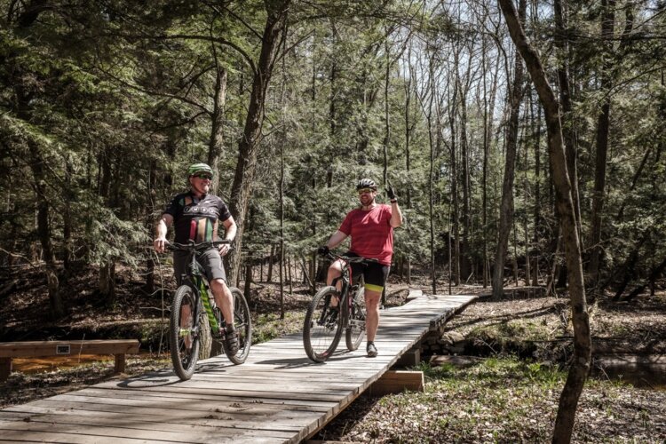 Spearheaded by Muskegon County and Michigan’s Edge Mountain Biking Association, the multi-use Mosquito Creek Trail is gaining a reputation as one of best trails in West Michigan.