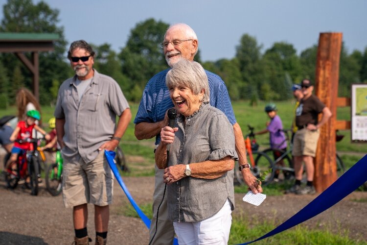 At the August ribbon-cutting, Larry and Karen Mulder were recognized for their philanthropy that made Redlum Farm Preserve possible.