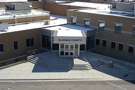 A new more secure entrance is among the improvements already in place at the Allegan County Courthouse.