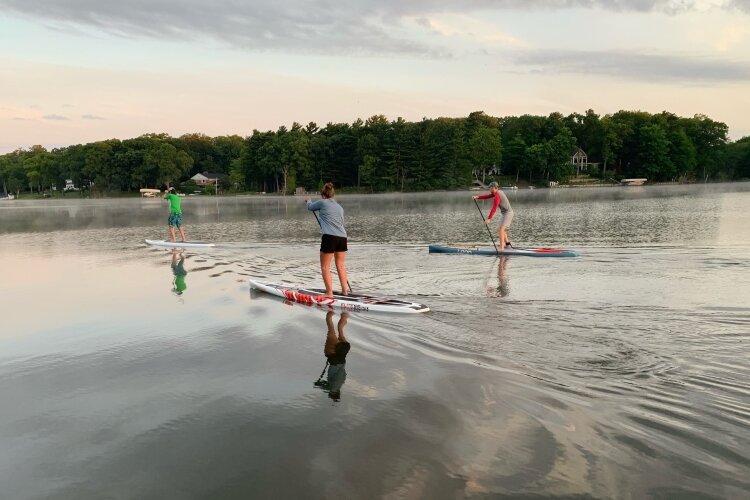 Members of the Muskegon Lakeshore Paddle Club. 