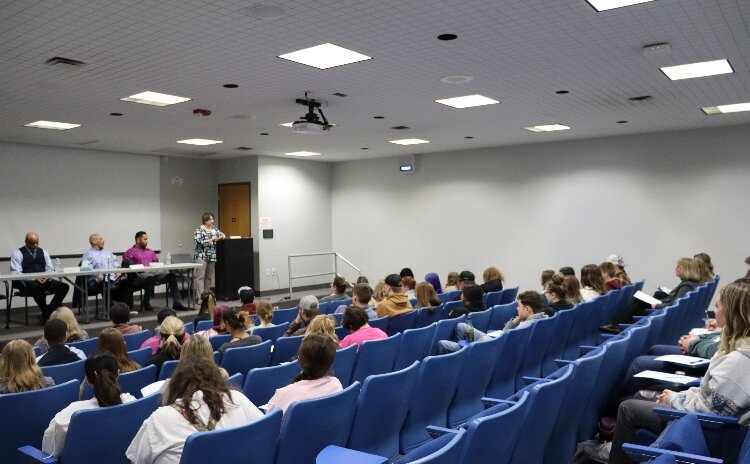 Lake Michigan College professors teamed up with the Allegan Tech Center to present a program on restorative justice.