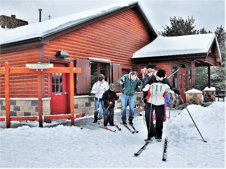 Pigeon Creek Lodge is open during satisfactory snow conditions, offering ski and snowshoe rentals, ski lessons, and other activities. (Mike Lozon)