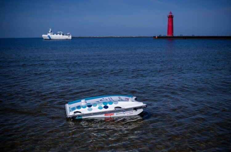 The Pixie drone will pick up trash along Muskegon beaches.