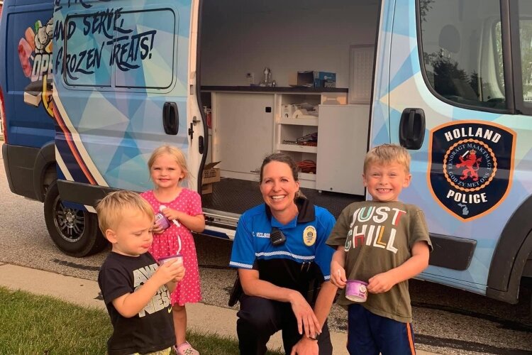 HDPS's Community Policing Team No. 1 job is connecting with people in Holland. Sometimes that means ice cream and a smile.