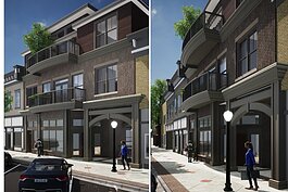 An approximation of what a new three-story building and passageway project will look like in downtown Zeeland. The developer is in the process of obtaining final state and city approval.