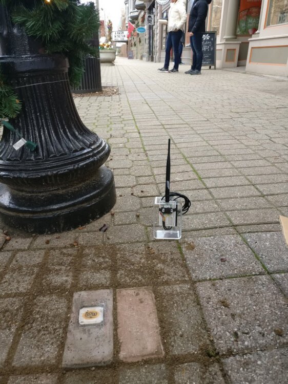 Pete Hoffswell's smart brick collects temperature data on sidewalks and roads across Holland to calculate the effectiveness of the city’s snowmelt system.