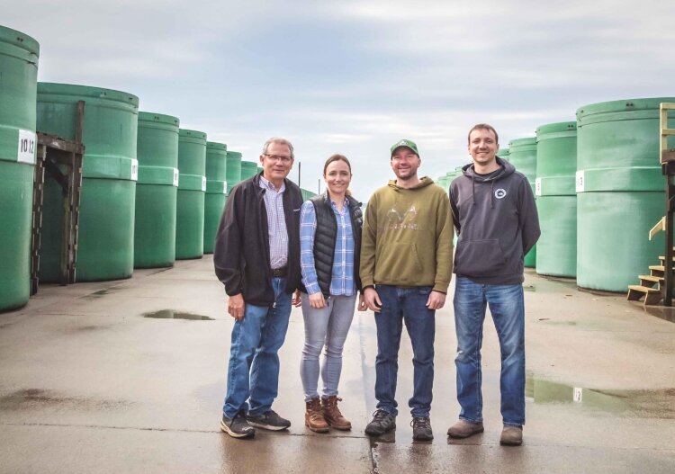 Swanson Pickle Company family members, from left to right: John Swanson, Katie (Swanson) Hensley, Wes Swanson and Matt Swanson. (GMED)