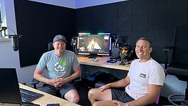 Navy veteran and entrepreneur Tim Murphy, on the left, is the inventor of Audio Radar. He's sitting next to Andrew Foley, the company's CTO. 