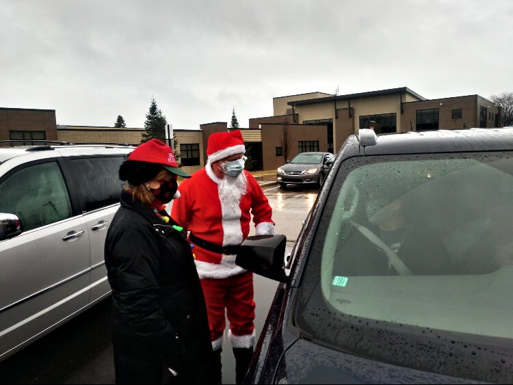 Hope College's TRIO Upward Bound students received a special holiday treat from their mentors — and Santa — on Saturday, Dec. 12, 2020.