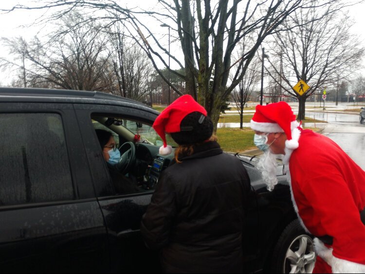 Hope College's TRIO Upward Bound students received a special holiday treat from their mentors — and Santa — on Saturday, Dec. 12, 2020.