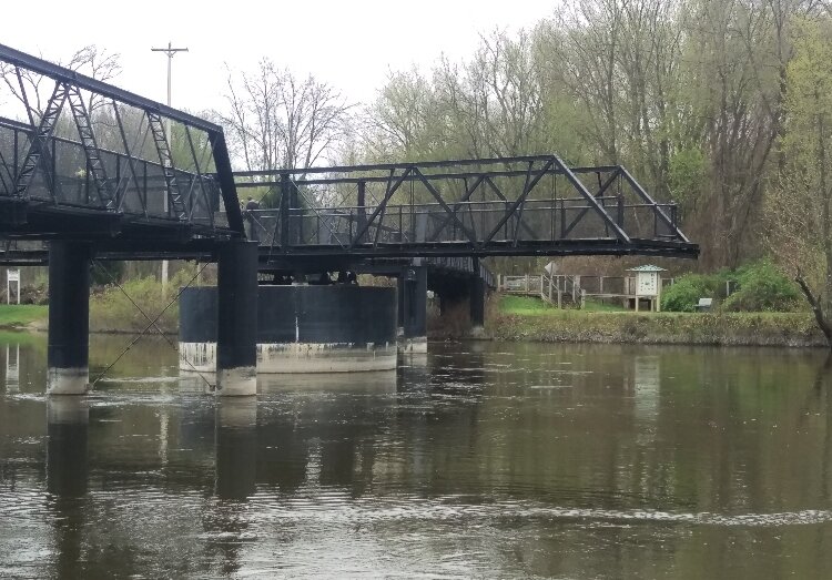 Located in northwestern Allegan County, New Richmond Bridge Park is a century-old, fully restored swing bridge, spanning 400 feet across the Kalamazoo River.