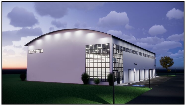 A rendering of the nearly 12,000 square foot facility USA Sign Frame and Stake is building in Zeeland Township.