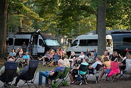 Volta Rally campers gather for Jason Walsmith Concert.