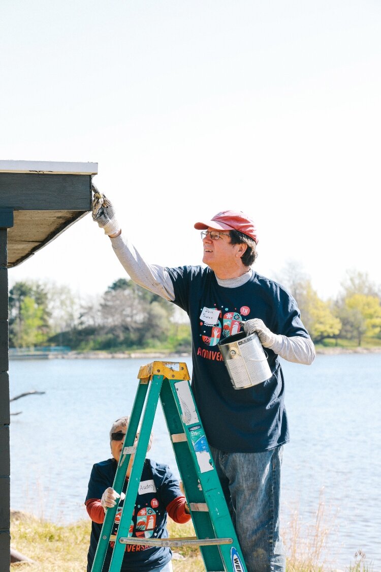 At the Day of Giving Back, more than 50 volunteers donated their time.