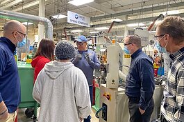 Students visit Wolverine Coil Spring during Discover Manufacturing Week. 
