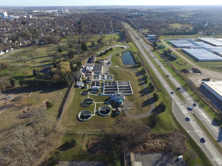 An aerial view of the Zeeland Clean Water Plant.