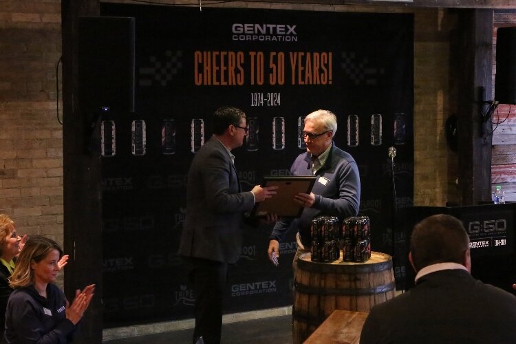 Zeeland Mayor Kevin Klynstra proclaimed Jan. 29 "Honorary Gentex Appreciation Day." 