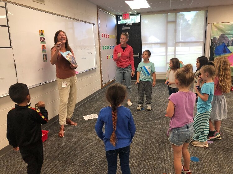 Students take part in a learning exercise at Zeeland Public Schools.