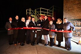 City of Sterling Heights community leaders celebrate the opening of their new firefighter training facility.