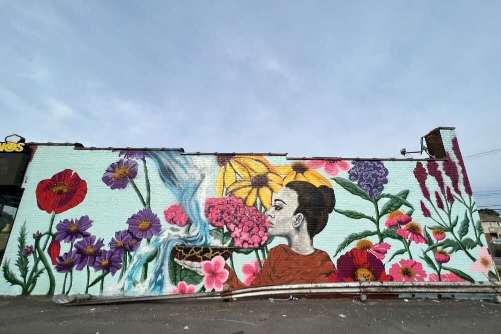 Earlier this summer, Wayne County high school students painted this mural on the side of Alanos as part of the annual POP Project.