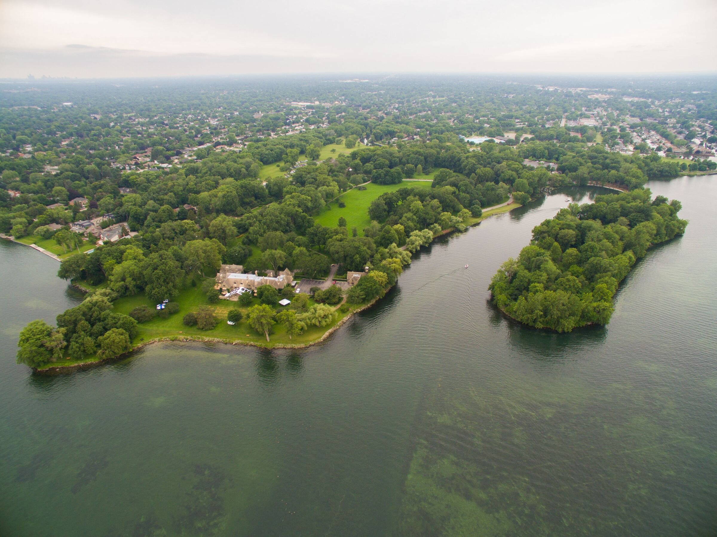 The historic Ford House on Ford Cove, Lake St. Clair