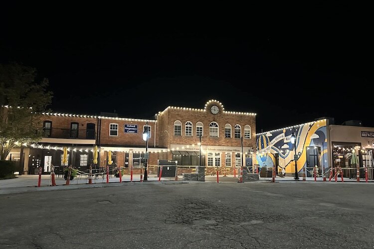 Construction underway at the Downtown Oxford Community Courtyards & Placemaking project, a 2022 winner of the Consumers Energy Foundation Prosperity Awards.