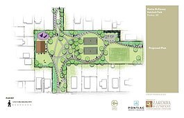 Proposed plans for the new Mattie McKinney Hatchett Park in Pontiac.