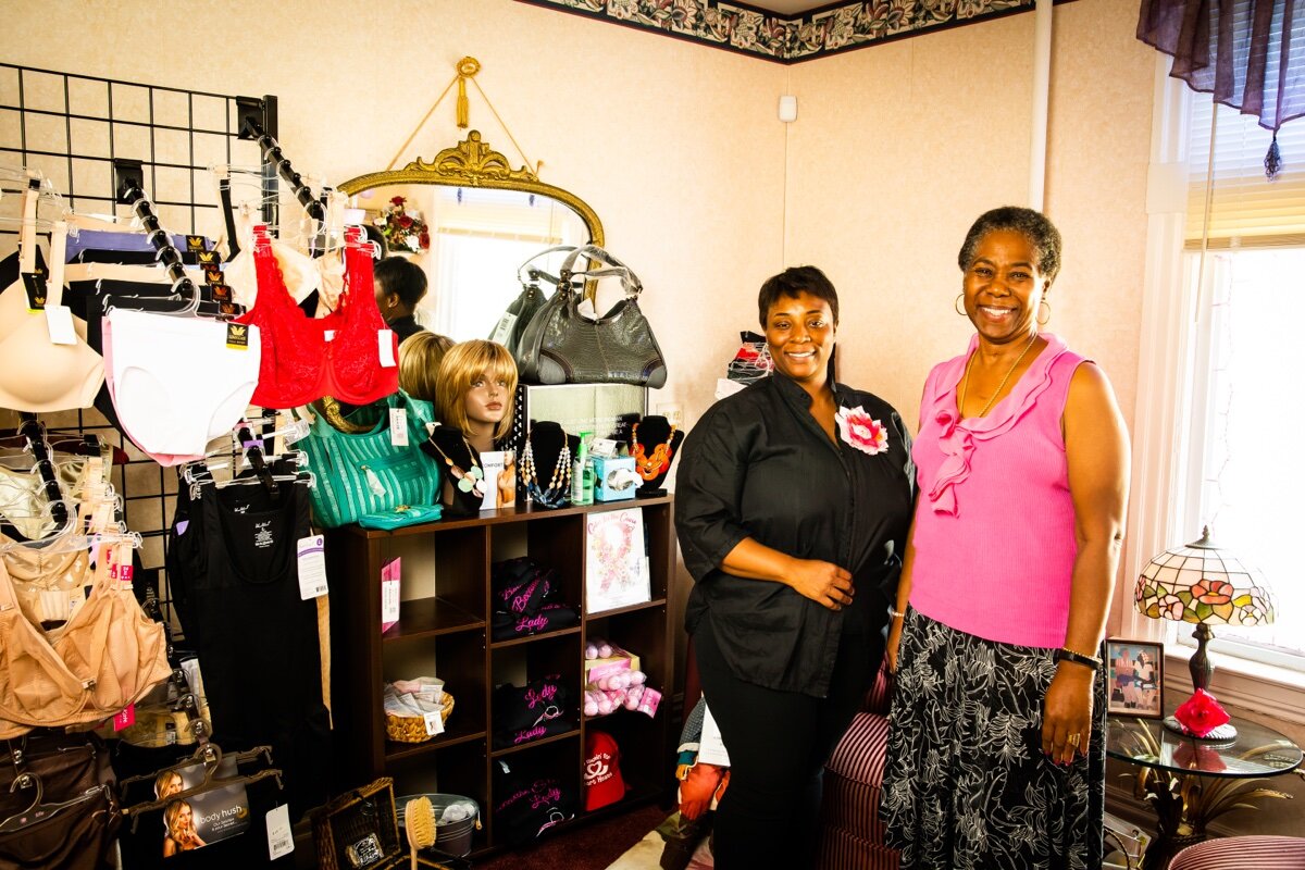 Kelly Freeman and Mariam Searcy (L to R), co-owners of All About Women's Health Boutique & Spa in downtown Farmington.