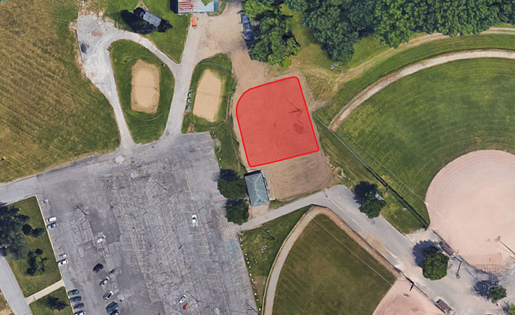 Proposed site of future Garden City Fitness Court. Photo courtesy Garden City.
