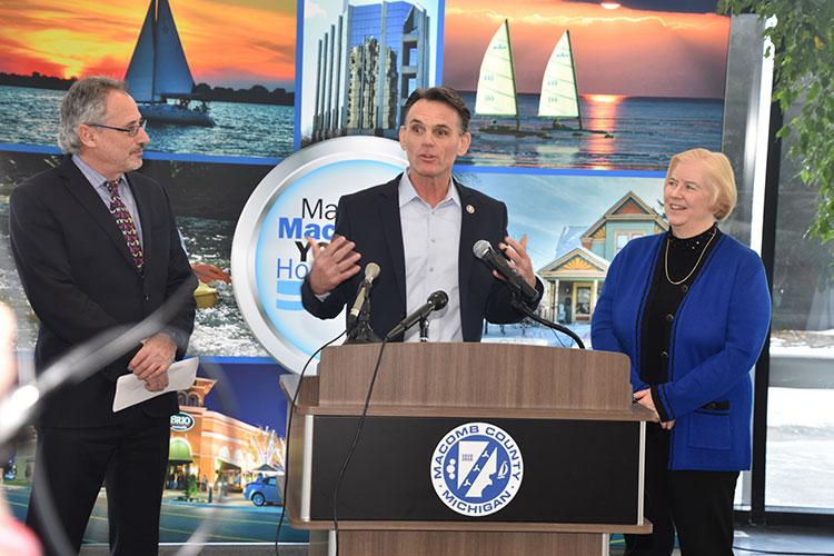 From L to R: Ron Kagan, CEO and Executive Director of the Detroit Zoological Society,  Macomb County Executive Mark Hackel,  and Macomb County Public Works Commissioner Candice Miller