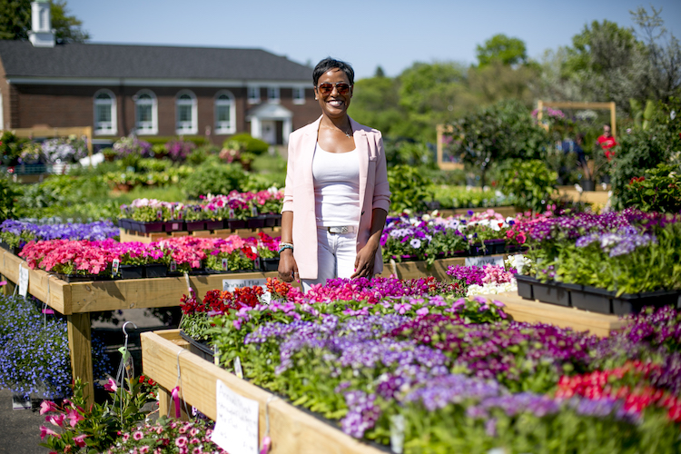 Lathrup Village Mayor Kelly Garrett welcomes Hortulus Garden Center