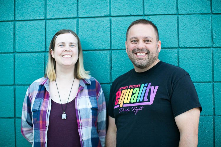Arts council members Amy Aubrey and Mike McFall