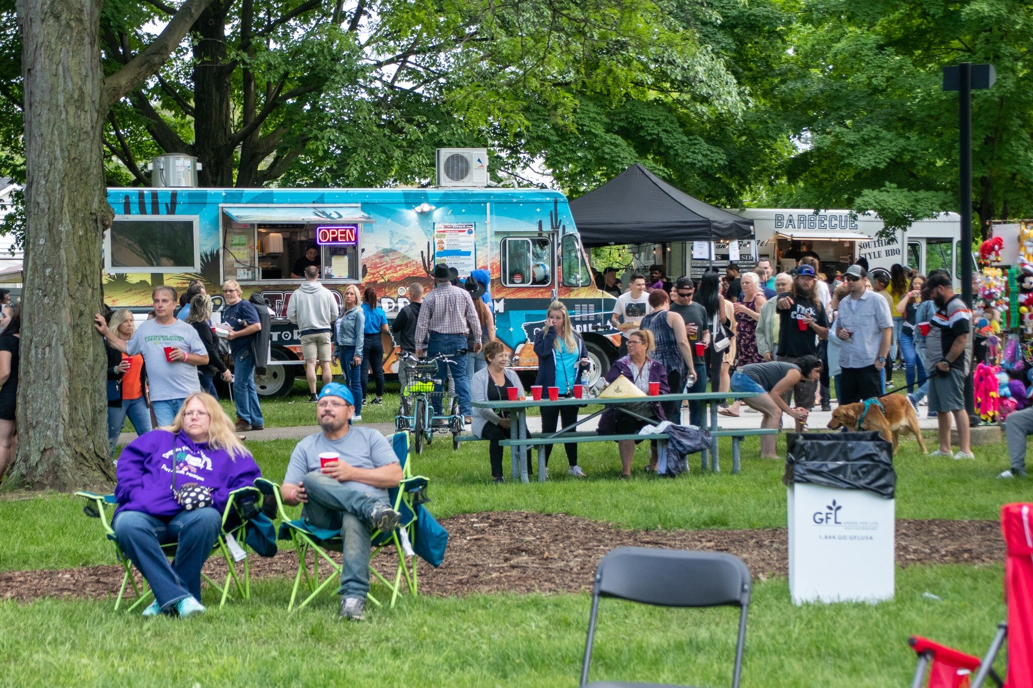 Folks having fun at the Center Line Independence Festival.