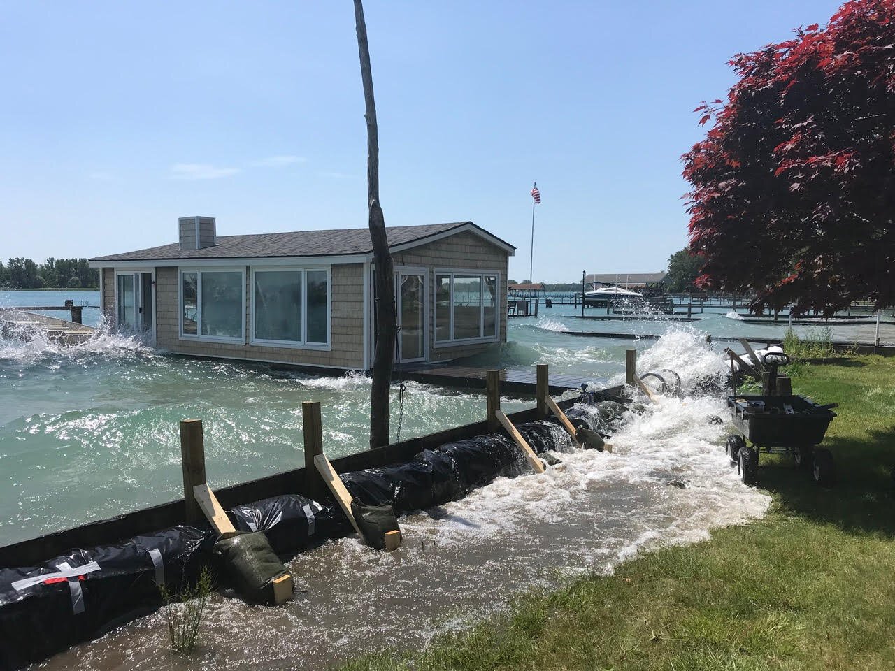 Flooding in Clay Townshipin 2019. Photo courtesy Clay Township.