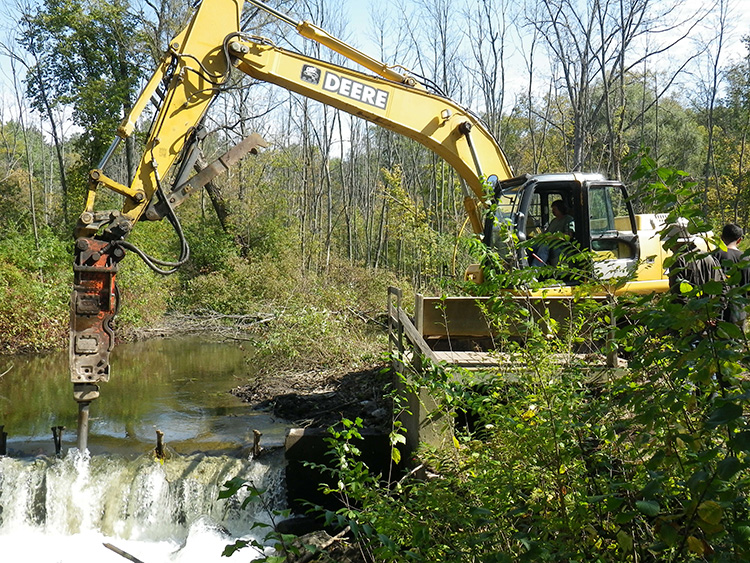 Dam removal in the Clinton River watershed restores fish habitat.