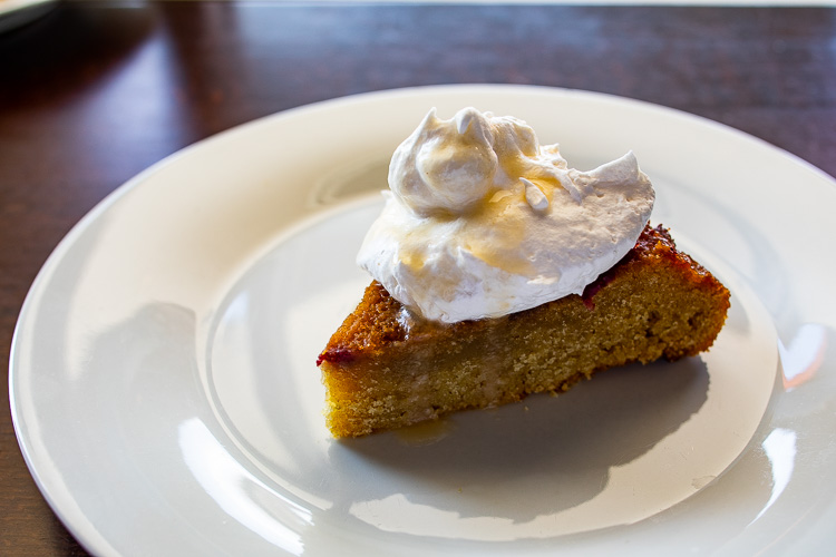 Cranberry upside down cake at Chive. Photo by David Lewinski