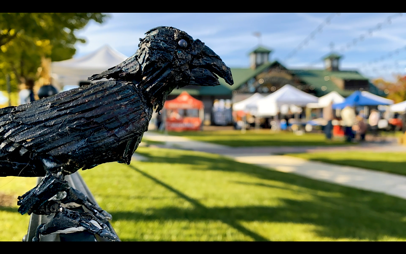 Arthur is made of wire, putty, and a box of Bell’s Two Hearted Ale