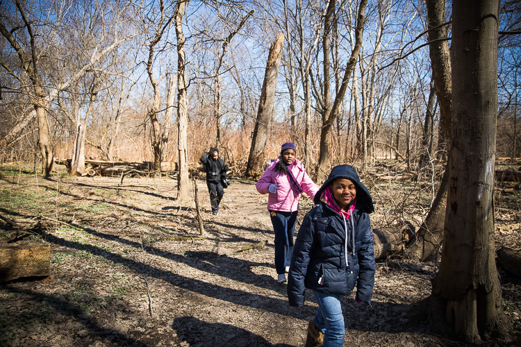 Attending a hike with Detroit Inspiring Connections Outdoors at Rouge Park. Photos by David Lewinski